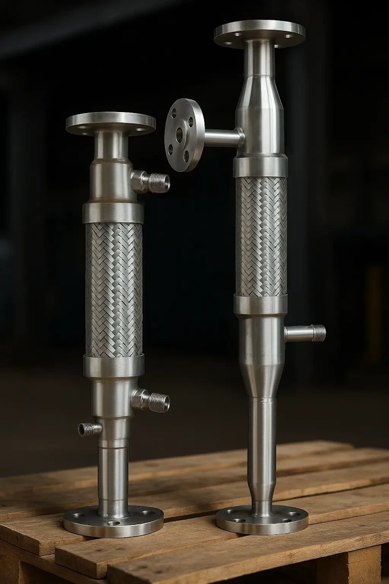 In Line Pressure Balanced metal expansion joint installation