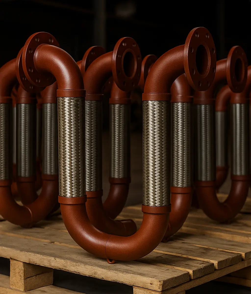 In Line Pressure Balanced metal expansion joint installation